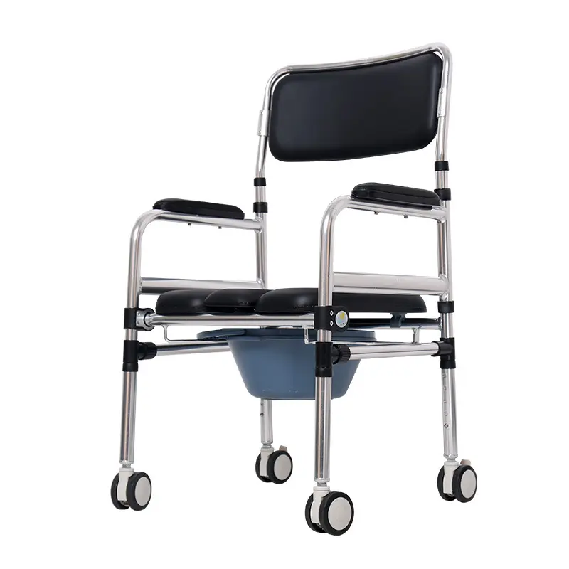 Chinese Manufacturer Aluminum Folding Commode Toilet Chair For Elderly