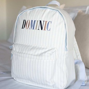 Sac à dos en nylon de grande capacité Nouveau style Sac décontracté de couleur unie avec grille torsadée tricotée Confort et style solides - Product Image 5