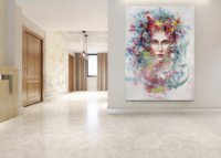 Moderne Décoration Murale Peintures De Mode Fille Art Peinture Wrap Sur Toile Pour Hôtel Projet