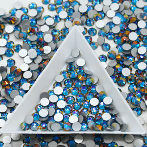 Whatstone <span class=keywords><strong>Mirage</strong></span> Blue Zircon Color no Hot Fix Glass Rhinestones SS16 SS20 SS30 Rhinestone <span class=keywords><strong>para</strong></span> decoración de <span class=keywords><strong>uñas</strong></span> - Product Image 3
