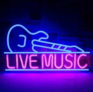 Enseigne néon LED en acrylique, motif <span class=keywords><strong>Guitare</strong></span> et Note de musique, pour décoration murale de bars, studios de musique, salles de concerts, karaokés et fêtes - Product Image 3
