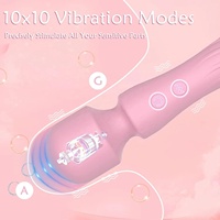 Vibrations stab Doppelkopf vibrator 10 Frequenz Doppelkopf Vibration Kitzler Stimulator Boxed Massage Stick für Frauen