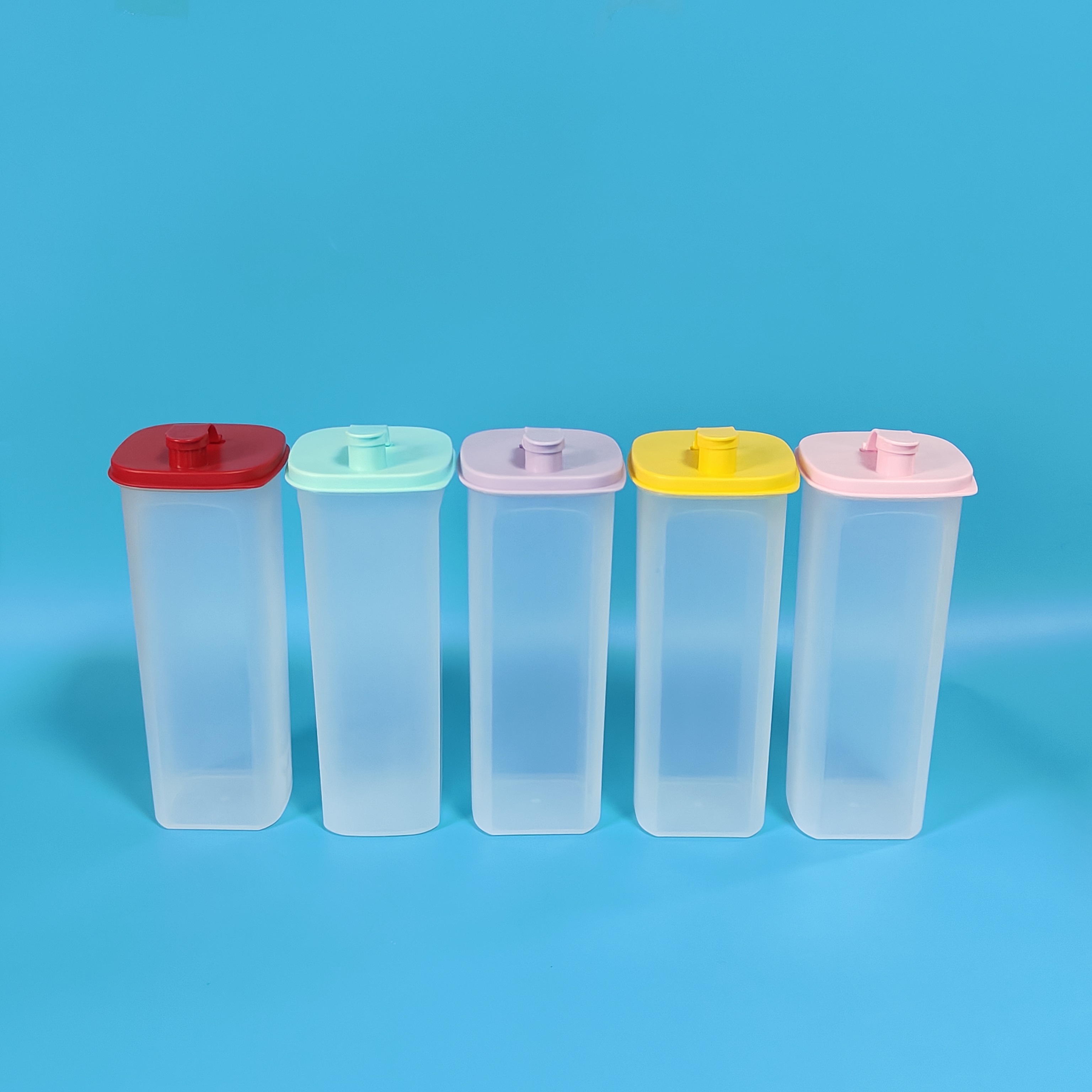 Airtight PP Kitchen Storage Containers Set Injection Molded Clear Jars Lids for Flour Sugar Space-Saving Pantry Organization