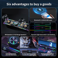 Barra de Sonido para Computadora COOMAER ST200 2.0, Múltiples Colores, Altavoces RGB Inalámbricos Activos con Bluetooth para Juegos, con Micrófono, Superventas