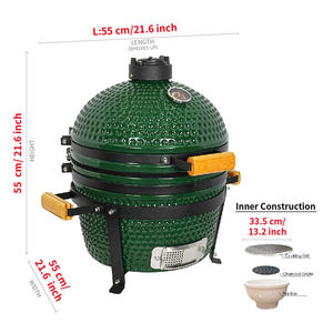 Parrilla de Carbón SEB KAMADO de 16 Pulgadas, Tipo Huevo, <span class=keywords><strong>Asador</strong></span> de Cerámica, Barbacoa Portátil para Cocina Exterior - Product Image 3