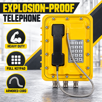 Téléphone de communication d'urgence PoE industriel avec cordon blindé pour les zones dangereuses des mines, des tunnels et des raffineries