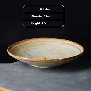 Vaisselle supérieure personnalisée de <span class=keywords><strong>cuisine</strong></span> occidentale <span class=keywords><strong>française</strong></span> rétro créative d'assiette de dim sum en céramique de changement de four d'hôtel - Product Image 5