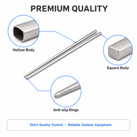 Titanium 36CM extra lange eetstokjes holle geïsoleerde anti-verbrandings serviesset hotelbestek campinguitrusting