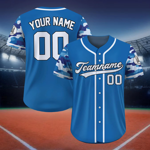 Chemises de baseball respirantes 100% polyester entièrement sublimées maillot de baseball boutonné vêtements d'équipe entièrement personnalisables - Product Image 2