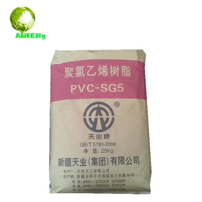 Blanco de plástico en polvo materias primas SG5 k67 de resina de pvc para la venta