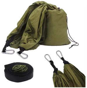 Hamaca de viaje de nailon tipo paracaídas con mosquitera y toldo impermeable para camping - Product Image 4