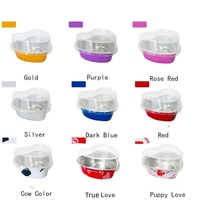 Gobelet de cuisson en feuille d'aluminium jetable personnalisé avec couvercle Récipient de cuisson casseroles colorées en feuille alimentaire PET JW OEM & ODM Plateau en aluminium