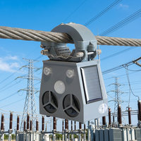 Répulsif à oiseaux intelligent à ultrasons, alimenté par énergie solaire, étanche, écologique, avec technologie sonore et lumineuse, en matériau ABS