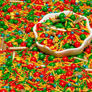 La torta di natale commestibile spruzza caramelle di zucchero di colore del Mix solido nell'imballaggio della bottiglia - Product Image 2