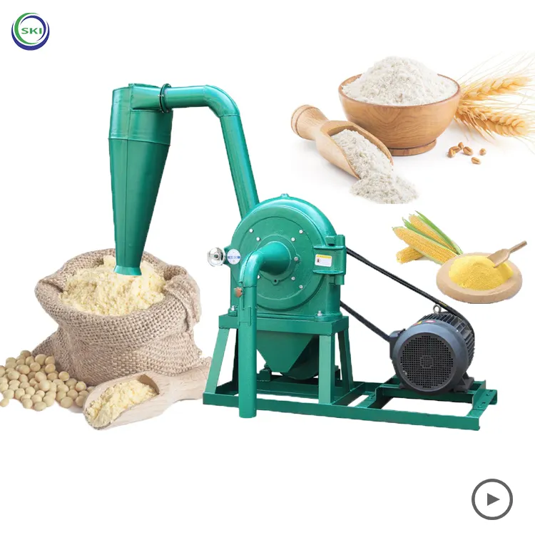 Corn Grinder Crushing Machine Flour Hammer Mill Machine Mini Cassava Corn Maize Milling Machine Automatic For Grinding Corn