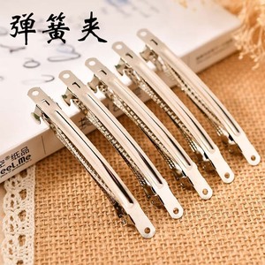 <b>Spring</b> <b>Clip</b> Hair <b>Clips</b> 12 Cm Steel Color For Diy Bowknot Headwear Materials Wholesale - Product Image 2