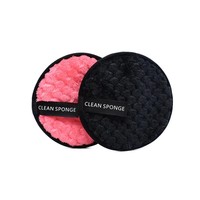 Éponge nettoyante pour le visage en coton réutilisable de haute qualité, épaisse, écologique, lavable, pour le maquillage, la beauté, le démaquillant