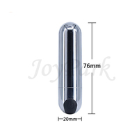JoyPark Vibromasseur miniature à 10 fréquences pour point G, rechargeable par USB, argenté, étanche IPX5, vibromasseur vaginal