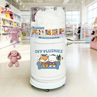 Machine à rembourrer les jouets en peluche certifiée CE, mobile, 4/8/16 pouces, à buse unique, commande au pied, pour rembourrage en fibre de polyester, 48 kg, garantie 1 an