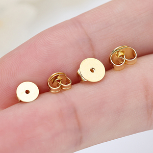 Good Quality 18k Gold Plated Disc <strong>Locking</strong> 316L Stainless Steel <strong>Earring</strong> Stopper Replacements Butterfly <strong>Earring</strong> <strong>Backs</strong> for Studs - Product Image 6