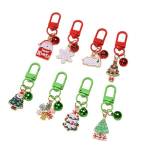 Cadeau de noël porte-clés dessin animé cloche personnes âgées flocon de neige pendentif sac accessoires pendentif - Product Image 5