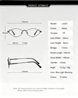 Monture de lunettes œil-de-chat premium plaquée sous vide IP, verres AC anti-lumière bleue haute définition pour détaillants optiques
