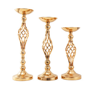 Soporte Candelabro Hueco <span class=keywords><strong>Dorado</strong></span> Guía de <span class=keywords><strong>Camino</strong></span> Florero de Metal <span class=keywords><strong>para</strong></span> Centros de <span class=keywords><strong>Mesa</strong></span> de Bodas Decoraciones de Boda - Product Image 6