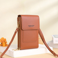 Nouveau design de sacs à bandoulière en cuir pour téléphone portable petit sac à bandoulière tactile portefeuille pour femmes