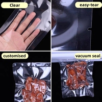 Sac de conservation sous vide pour fromage en plastique, sac d'emballage sous vide transparent en nylon/PE/PA, sac tubulaire en plastique pour aliments secs