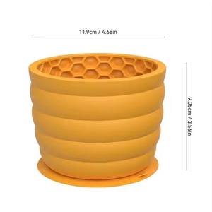 Bol pour chien en silicone anti-étouffement, nouveau design, vente directe d'usine Kinghon, bol pour animaux de compagnie en silicone amusant, antidérapant, bol pour chien à alimentation lente - Product Image 6