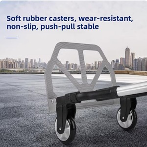 Troli tangan <span class=keywords><strong>aluminium</strong></span>, koper belanja sunyi dengan roda karet panjat tangga lipat <span class=keywords><strong>Platform</strong></span> OEM dapat disesuaikan - Product Image 6