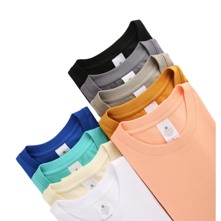Venta al por mayor de peso pesado sublimación de algodón personalizar camisetas lisas para hombres a granel ropa en blanco hombres señoras ropa de calle camiseta