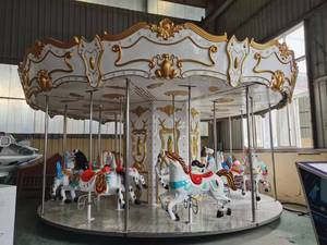 Grande carrousel électrique d'extérieur pour enfants, construction en fibre de verre et métal, utilisation intérieure/extérieure, centre commercial, amusement - Product Image 5