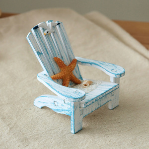 Mini chaise de plage en bois, décoration pour bureau, accessoire de photographie, thème nautique - Product Image 3