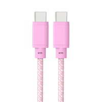 Kabel Pengisian Cepat PD 60W Grosir, Tipe C ke Tipe C, 3A, Nylon Braided, Kecepatan Tinggi 480Mbps, Kabel Data USB-C untuk Laptop Huawei