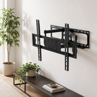Support mural TV articulé durable VESA 400x400 pour téléviseurs de 32 à 70 pouces, inclinaison 45°, rotation 15°, bras extensible articulé 65°, capacité 45 kg