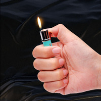 Briquet à gaz butane rechargeable personnalisé, moderne, haut de gamme, en métal fin, créatif, coupe-vent, pour femmes
