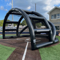 Cage de frappe gonflable commerciale, étanche et personnalisable, portable, pour football, baseball, tennis, filet de frappe pour baseball