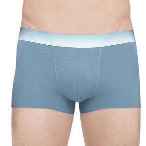 Venta al por mayor de ropa interior breve para hombre Color degradado logotipo personalizado pretina maletero bolsa separada deporte hielo seda Nylon hombres bóxer corto - Product Image 1