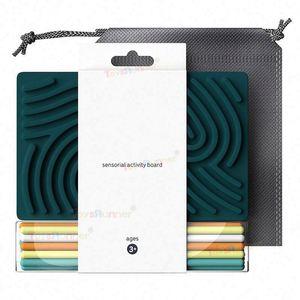 Juguete Educativo Sensorial para Niños, Tablero de Actividades para Aliviar el Estrés del Autismo, Materiales de Espuma de Silicona y Plástico - Product Image 1