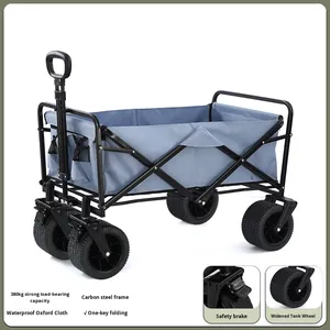 Carrito de Compras Plegable Portátil Todoterreno Grande de Acero Inoxidable OEM con Ruedas Tipo <span class=keywords><strong>Hummer</strong></span> para Campistas - Product Image 4