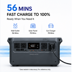 Station d'alimentation portable 1000Wh, générateur solaire 2600W, batterie LiFePO4, charge rapide, alimentation UPS pour le camping et <span class=keywords><strong>les</strong></span> situations d'urgence - Product Image 2
