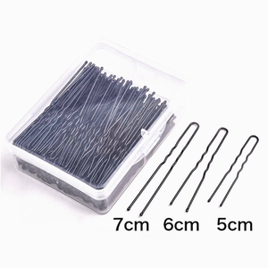 Lot de 100 épingles à <span class=keywords><strong>cheveux</strong></span> en métal noir, 5cm, 6cm, 7cm, ondulées, en U, <span class=keywords><strong>pour</strong></span> salon, <span class=keywords><strong>mariage</strong></span>, accessoires capillaires - Product Image 5