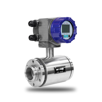 Débitmètre électromagnétique DN25/50/80/100 à fixation par collier, en acier inoxydable, résistant à la corrosion, précision +/-0,5%, pour eau industrielle