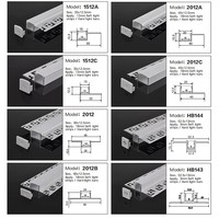 DGLUX Perfiles de Aluminio LED Integrados, Duraderos y Antioxidantes, Barra de Luz Lineal, Luminaria de Extrusión