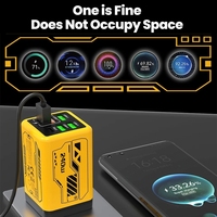 Charger Perjalanan USB Type-C 240W EU US UK Plug, Pengisian Cepat USB-C 4USB+2PD, Pengisi Daya Cepat Ponsel untuk Samsung untuk Xiaomi