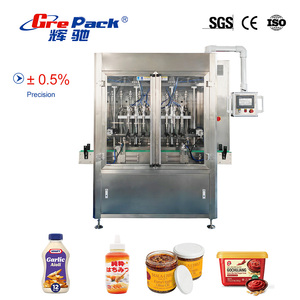 เครื่องบรรจุซอสพริกมาล่าอัตโนมัติความแม่นยำสูงสำหรับบรรจุซอสกระเทียมลงในขวดพลาสติกและขวดแก้ว - Product Image 1