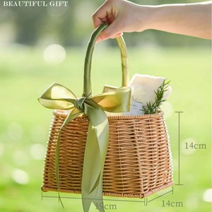 <span class=keywords><strong>Cesto</strong></span> Regalo in Stile Rattan Portatile in PP di Aierflorist per Damigelle, Compleanno, Frutta, Cosmetici e Gioielli - Product Image 6