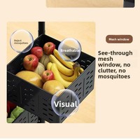 Étagère de rangement de cuisine multifonctionnelle rotative en métal, non pliable, multi-usages, 5 niveaux, pour légumes et fruits, sans installation