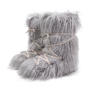 Bottes d'hiver 2025 tendance pour femme : Bottes spatiales en <span class=keywords><strong>fourrure</strong></span>, chaussures de lune en velours, bottes de neige - Product Image 6